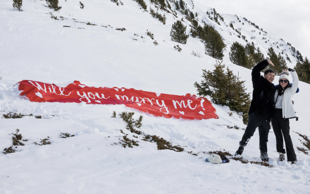 marriage proposal in the alps